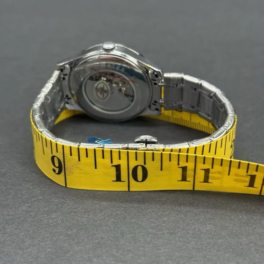 AIMANA Automatic Mechanical Watch Black Open Heart Dial Exhibition Caseback